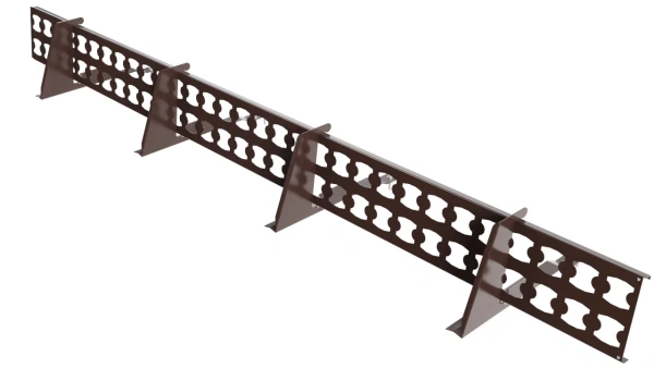 Снегозадержатель решетчатый для натуральной черепицы Borge L=2500 мм, 4 опоры, 1 полотно NL 805