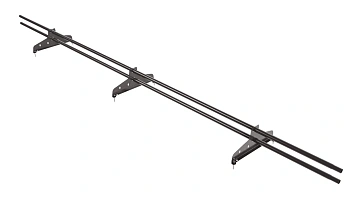 Снегозадержатель универсальный NewLine L=3000 мм, 3 опоры, 2 трубы, круг Ø25 мм, RAL 8019