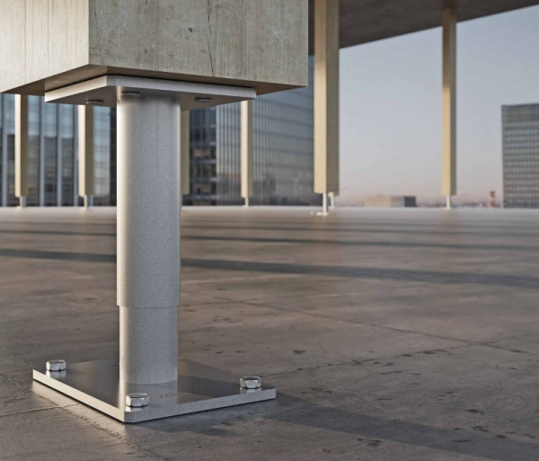 Опора регулируемая HolzTechnic, R10, 140х140 мм, H=300 мм