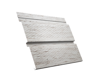 GL Софит металлический Квадро Брус, с перфорацией 0.45 мм, Print Elite, Snow Wood TwinColor