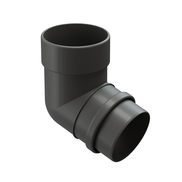 Колено трубы 72°, Docke Lux, Ø100 мм, цвет: графит