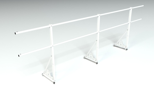 Ограждение кровельное, универсальное Roofsystems Econom Smart, H=900 мм RAL 9003, L=3000 мм
