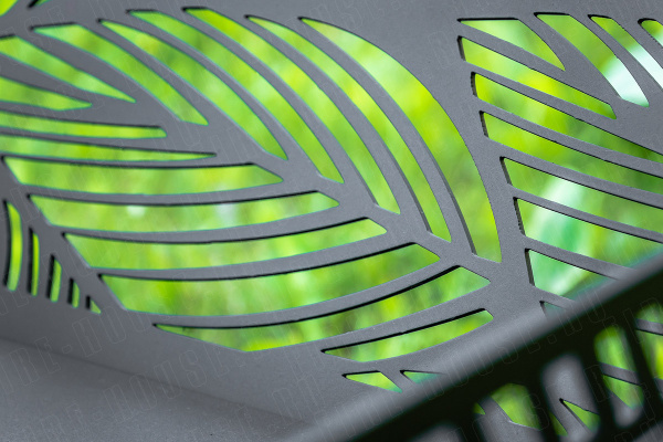 Костровой очаг, 900х900 мм, H=560 мм, "Листья"