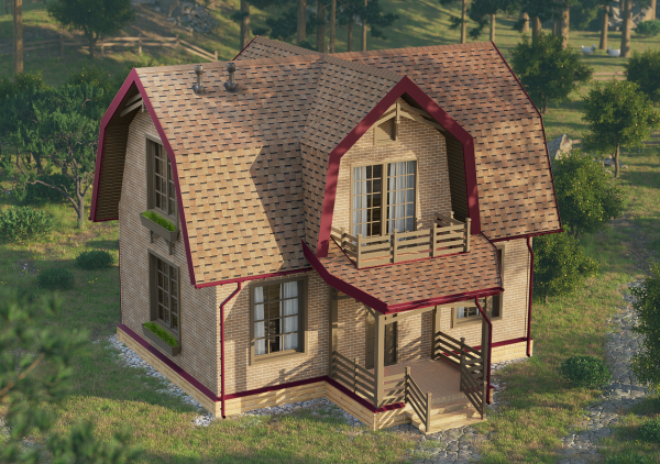 Ламинированная битумная черепица, Docke, Dragon Europa цвет: светло-коричневый, 2.5 м² / уп.