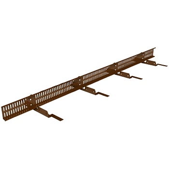 Снегозадержатель решетчатый для композитной черепицы Roofsystems, Prestige 4 опоры, 1 полотно, L=2500 мм, RAL 8017