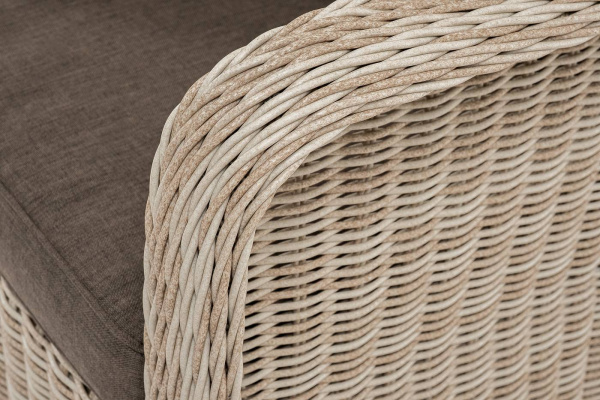 Кресло плетеное из искусственного ротанга, Гляссе бежевый