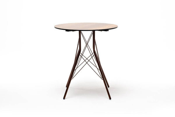 Стол интерьерный из HPL круглый Ø 70 см, Конте, цвет: дуб