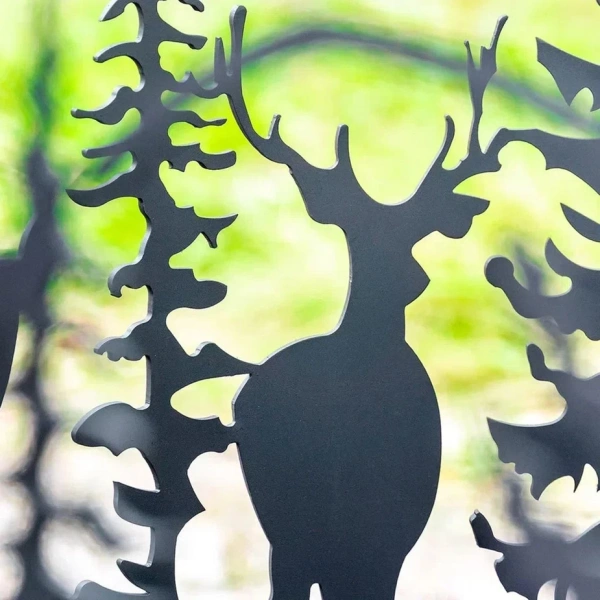 Костровая чаша с коническим дном, Ø1000, Н=700 мм, "Олени"