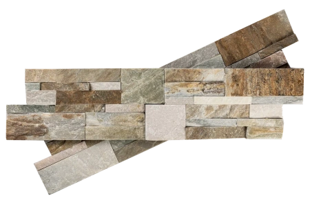 Сланец, 3D панель из камня, 350х180 мм, Modern Beige Slate