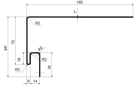 Околооконная планка пвх, Grand Line, L=3000 мм серия Classic Standart, цвет: белый
