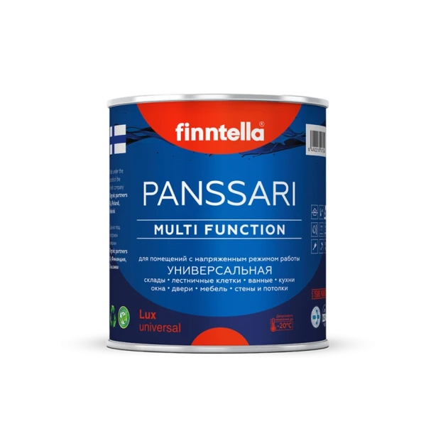 Краска Finntella, Panssari, алкидная универсальная полуглянцевая блеск 40, уп. 0.9 л колеровка