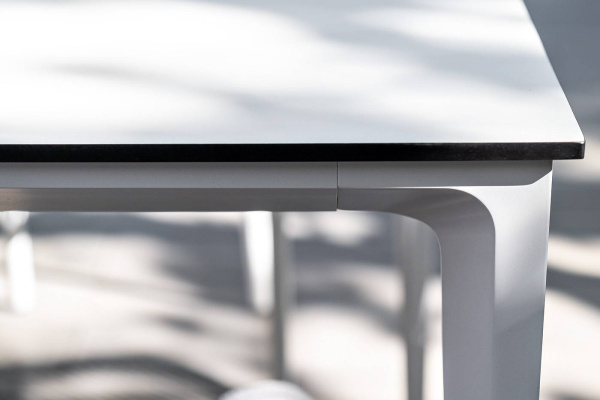 Стол обеденный из HPL 140х80 см, Малага цвет: белый