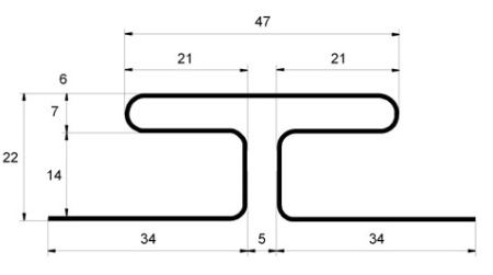H-профиль пвх, Grand Line, L=3000 мм серия Design Tundra, цвет: клен