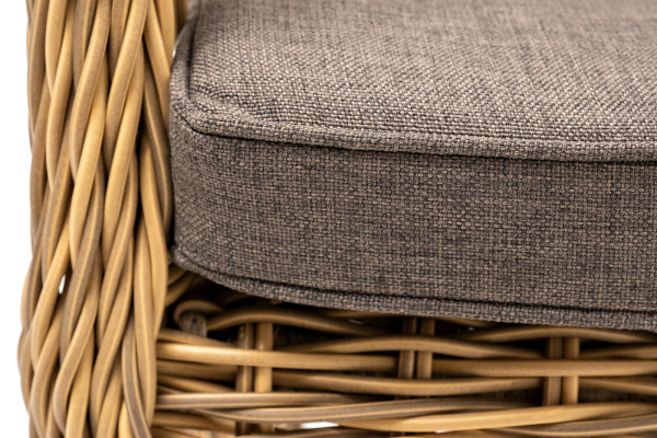 Кресло плетеное из искусственного ротанга, Цесена, цвет: соломенный