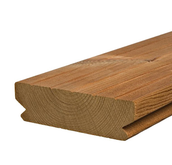 Террасная доска Термососна 140 мм, пазы Profix2, Гладкая и гладкая