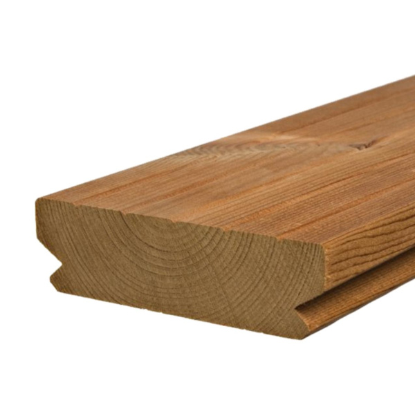 Террасная доска Термососна 140 мм, пазы Profix2, Гладкая и гладкая