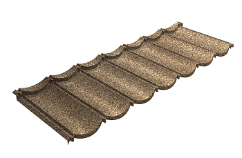 Композитная черепица Grand Line Barcelona new, 1350х417 мм цвет: песочный раф