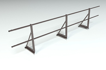 Ограждение кровельное, универсальное Roofsystems Econom, H=600 мм RAL 8019, L=3000 мм