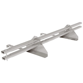 Снегозадержатель для натуральной черепицы Roofsystems Prestige натур 2 опоры, 2 трубы, овал 45х25, L=1200 мм, RAL 9003