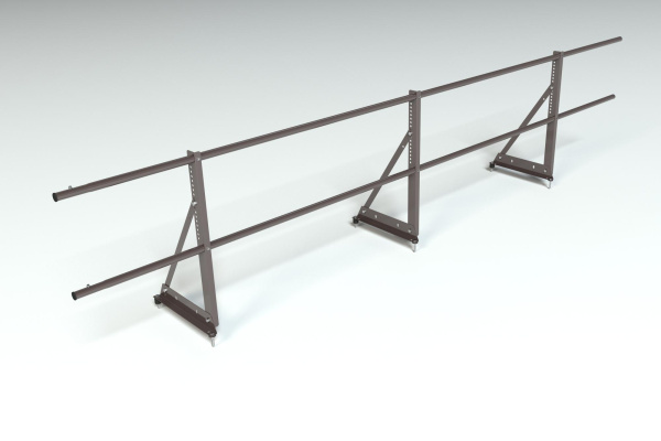 Ограждение кровельное, универсальное Roofsystems Econom, H=600 мм RAL 8019, L=3000 мм