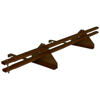 Снегозадержатель для натуральной черепицы Roofsystems Prestige натур 2 опоры, 2 трубы, овал 45х25, L=1200 мм, RAL 8017