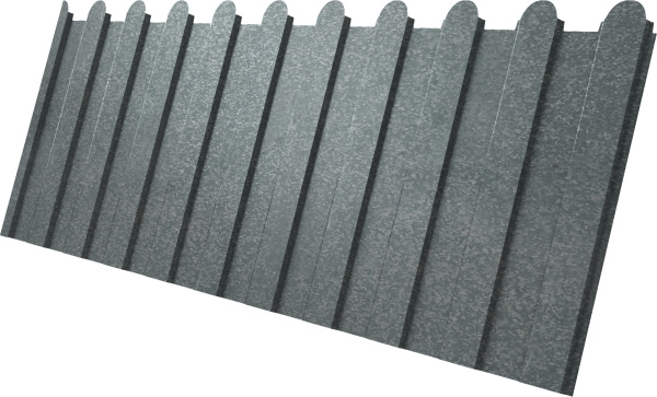 Профилированный лист GL C 8 A, фигурный, 0.45 мм, Zn