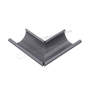 Угол желоба наружный 135°, Ø125 мм, Металл Профиль Foramina Freeze, Grey