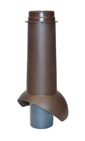 Вентиляционный выход канализации Krovent Pipe-VT IS 110 мм коричневый