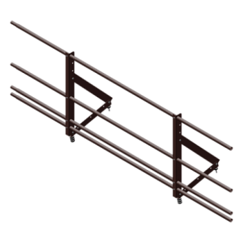 Ограждение универсальное Optima со снегозадержателем H=650 мм, L=3000 мм, RAL 8017