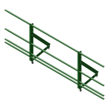 Ограждение универсальное Optima со снегозадержателем H=650 мм, L=2000 мм, RAL 6005