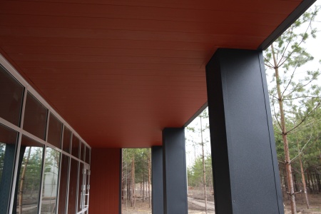 Металлический сайдинг Grand Line, Вертикаль Classic 0.45 мм, Drap, RAL 8004