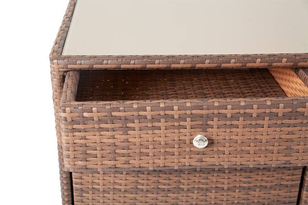 Тумба плетеная из искусственного ротанга, Мальта цвет: коричневый