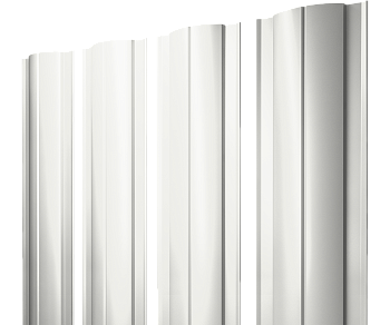 GL Штакетник Круглый с прямым резом 0.45 мм, PE-double, RAL 9003