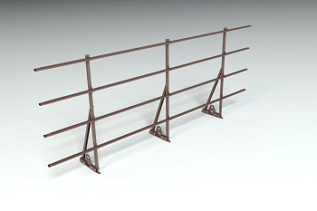 Ограждение кровельное для фальцевой кровли Roofsystems Elite Smart фальц, H=1200 мм RAL 8017, L=3000 мм