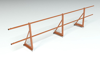 Ограждение кровельное, универсальное Roofsystems Econom, H=600 мм RAL 8004, L=3000 мм
