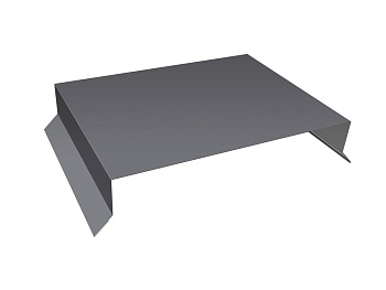 GL Парапетная крышка прямая 0.45 мм, PE, RAL 7004, 200 мм, L=3000 мм