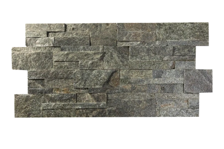 Кварцит, 3D панель из камня, 350х180 мм, Modern Green Quartz