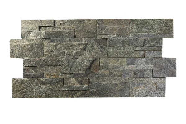 Кварцит, 3D панель из камня, 350х180 мм, Modern Green Quartz