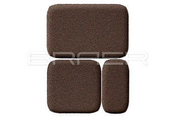 Тротуарная плитка Braer Классико 60 мм 57х115, 115х115, 172х115 мм, цвет: коричневый