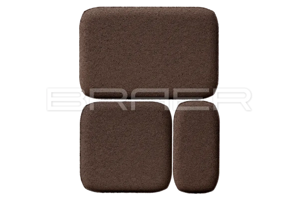 Тротуарная плитка Braer Классико 60 мм 57х115, 115х115, 172х115 мм, цвет: коричневый