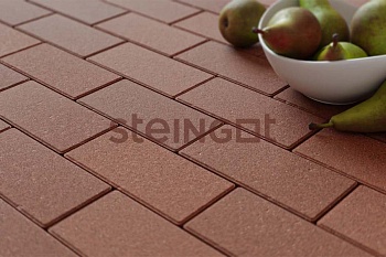 Тротуарная плитка Steingot Прямоугольник 60 мм 200х100 мм, цвет: коричневый