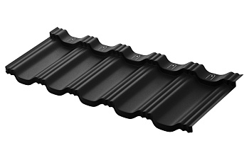 Модульная металлочерепица Aquasystem, Гётеборг 1205х415 мм 0.5 мм, Rooftop Бархат, RAL 9005