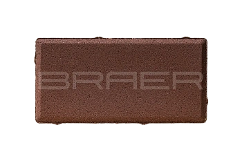Тротуарная плитка Braer Прямоугольник 60 мм 200х100 мм, цвет: красный