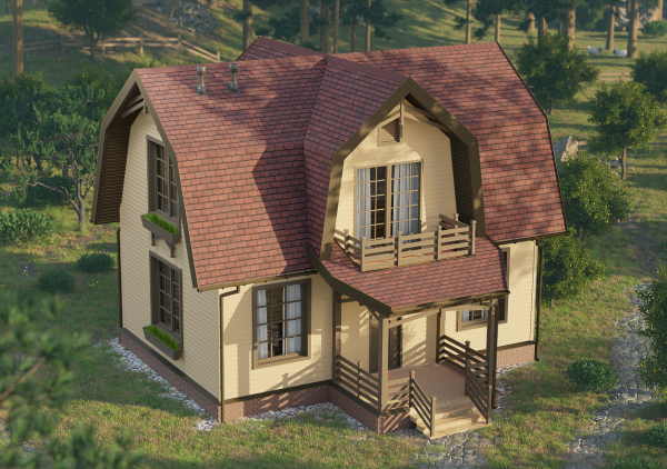 Битумная черепица, Docke, Eurasia, Лабиринт цвет: красный, 2.5 м² / уп.