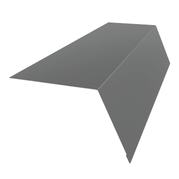 GL Карнизная планка 100х85 мм, широкая 0.45 мм, PE, RAL 9006, L=2000 мм