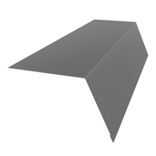 GL Карнизная планка 100х85 мм, широкая 0.45 мм, PE, RAL 9006, L=3000 мм