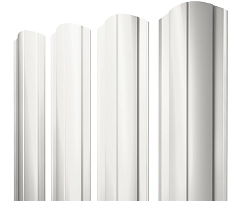 GL Штакетник Круглый, фигурный 0.45 мм, Drap, RAL 9003