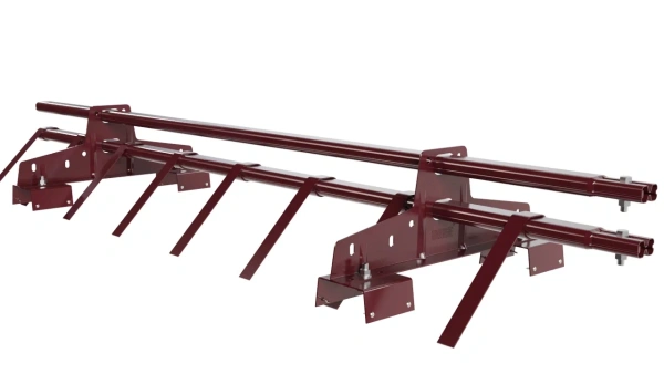 Снегозадержатель для профнастила Н-114 Borge L=1500 мм 2 опоры, 2 трубы, овал 25х45 RAL 3005