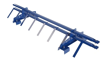 Снегозадержатель для профнастила Н-114 Borge L=1500 мм 2 опоры, 2 трубы, овал 25х45 RAL 5005