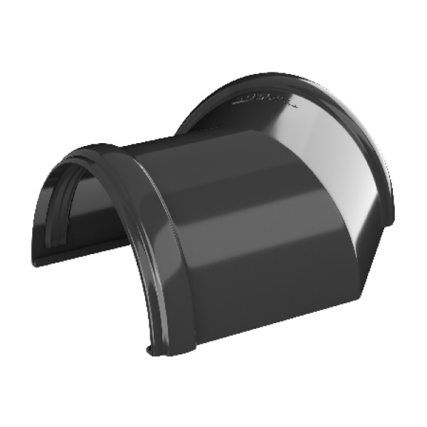 Угол желоба универсальный 135°, Технониколь пвх, стандарт Ø 125 мм, цвет: черный